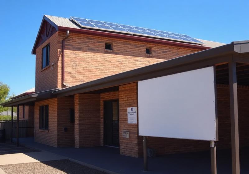 Community not-for-profit centre with rooftop solar panels